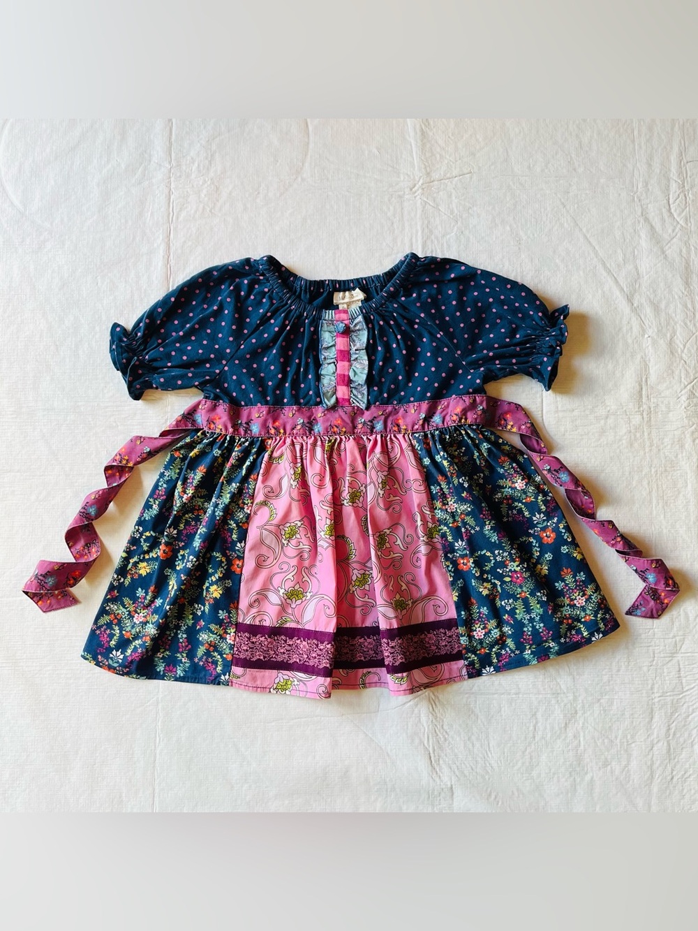 Matilda Jane Secret Fields Walden Wishes tunic, navy blue, pink, purple, orange
